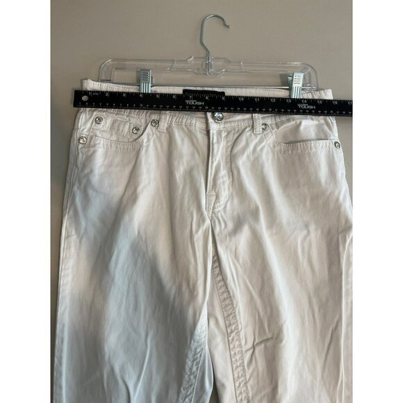 Twentyone Black by Rue21 White Jeans Blinged Sz 11/12 - Picture 6 of 8